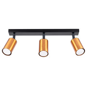 Lampada tubolare in acciaio a LED Winx Bittersweet Shimmer a 3 luci GU10, nero rame