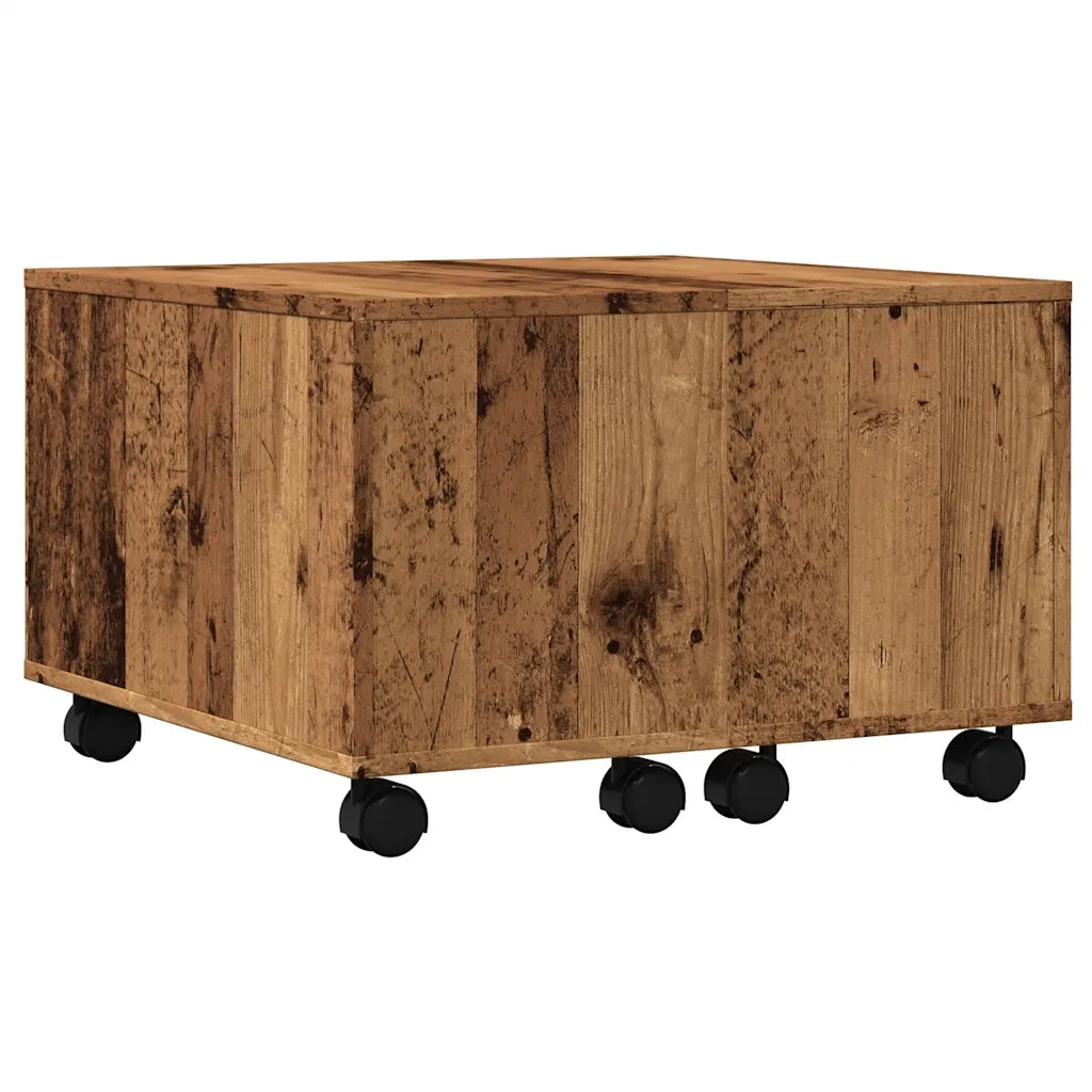 Tavolino da Salotto Legno Antico 60x60x38 cm Legno Multistrato