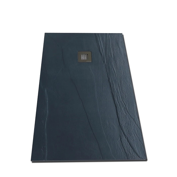 Piatto doccia marmoresina gelcoat pieno grafite h.2,8cm Doliso Arestone 80x100  cm