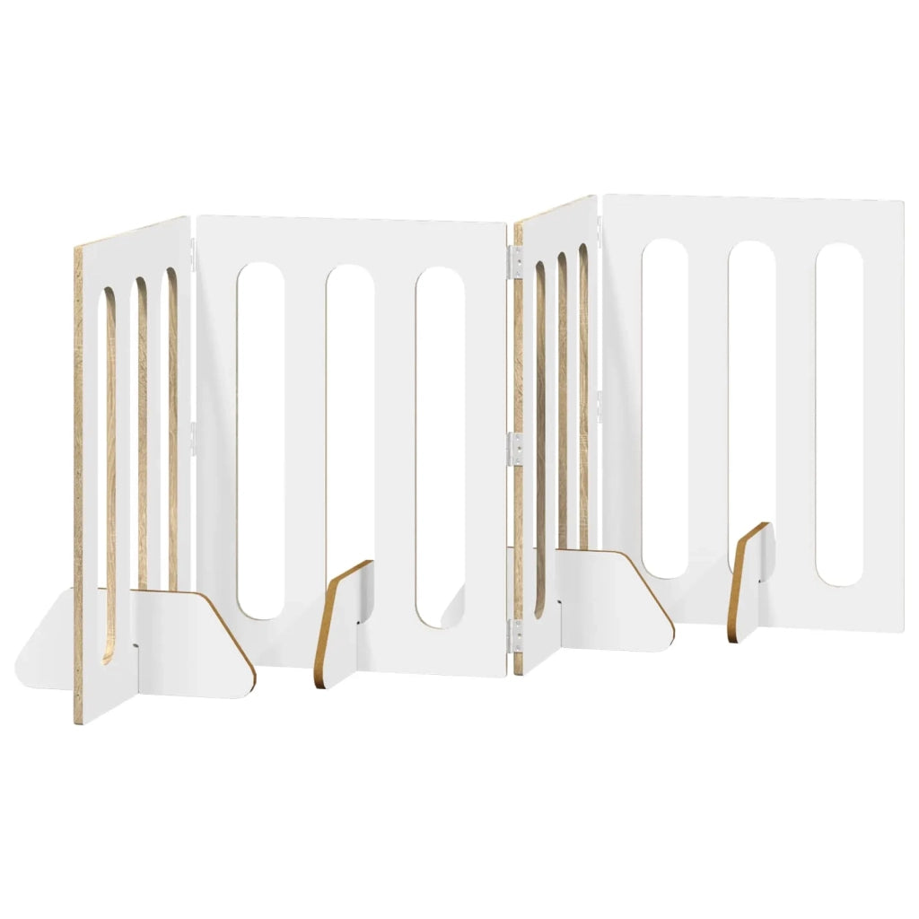 Recinto pieghevole per animali 4 pcs Rovere Sonoma