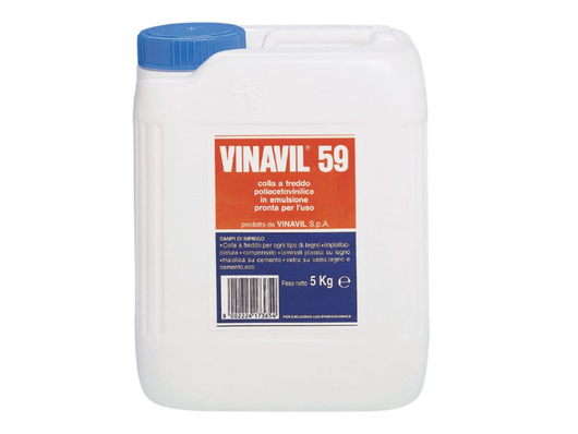 Colla vinilica 59 Vinavil a freddo poliacetovinilica in emulsione universale - 5 Kg