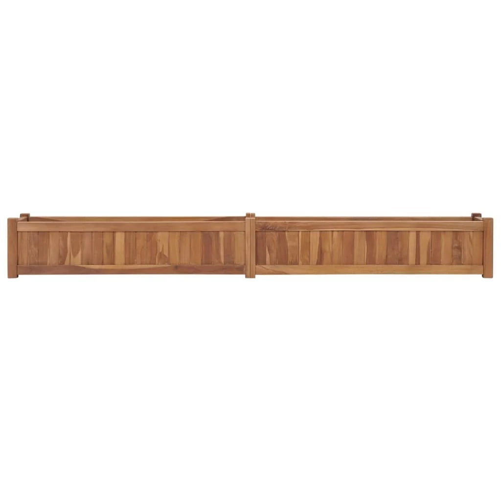 Fioriera rialzata per piante fiori terrazza giardino 200 x 30 x 25 cm legno massello di teak marrone 02_0039222