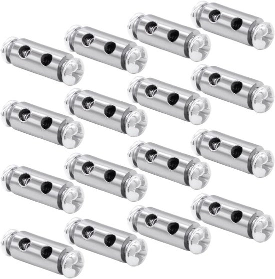 16 klemme cavi - cavo clemma con estremità a vite - adatta per cavi con diametro di 1-2 mm e cavi in acciaio - in acciaio robusto con due estremità