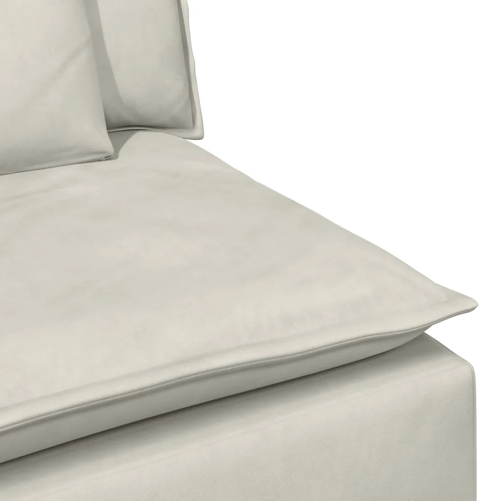 Divano Modulare con Cuscini Crema 3321106