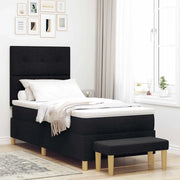 Letto a molle con cuscino Nero 200 x 100 cm Tessuto 3344277