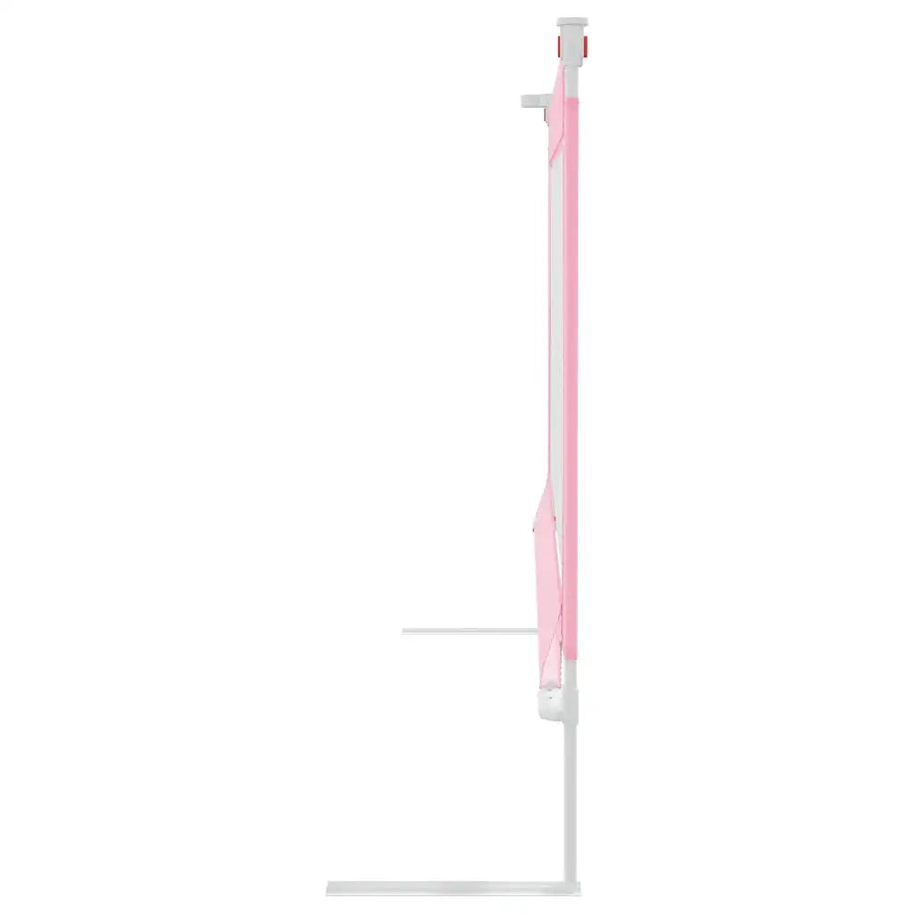 Sponda Letto di Sicurezza per Bambini Rosa 150x25 cm Tessuto