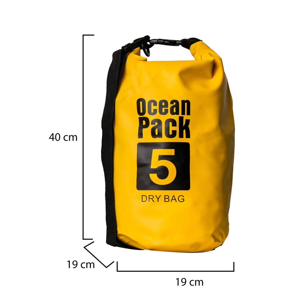 Seniliri, Borsa Impermeabile Capacità 5 lt, Giallo