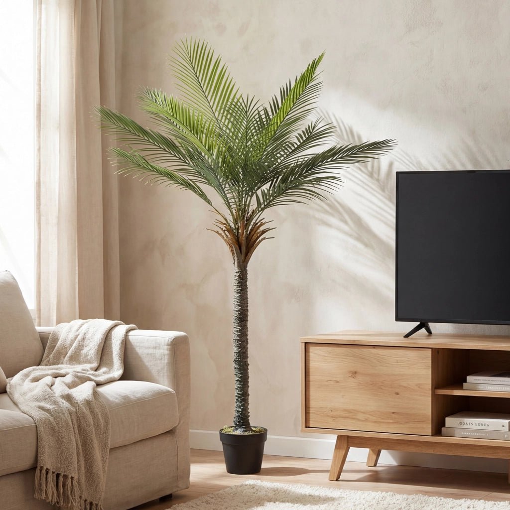 Pianta artificiale tropicale in vaso ¨C zephmum ¨C verde, 180 cm, 15 foglie