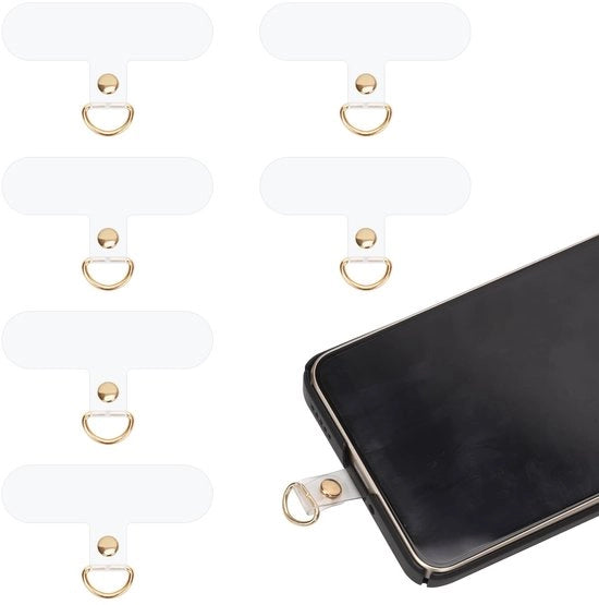 Cintura di sicurezza per smartphone - 6 pezzi - Transparenza - Accessorio per smartphone - Sicura e pratica per l'uso quotidiano