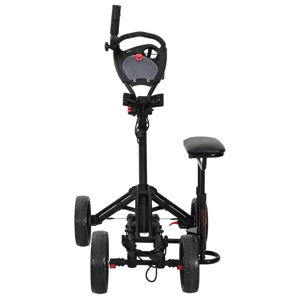 Carrello da golf con sedile Nero Alluminio Pieghevole CFW6376691