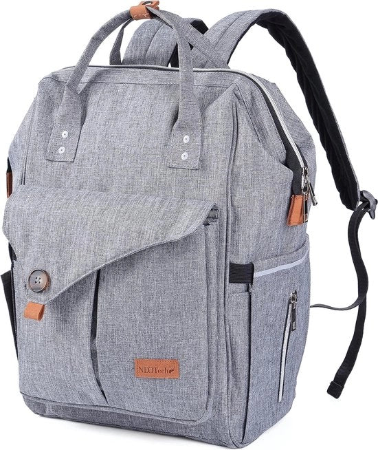Borsa per bambino multifunzionale con apertura ampia - Nero/grigio/azzurro