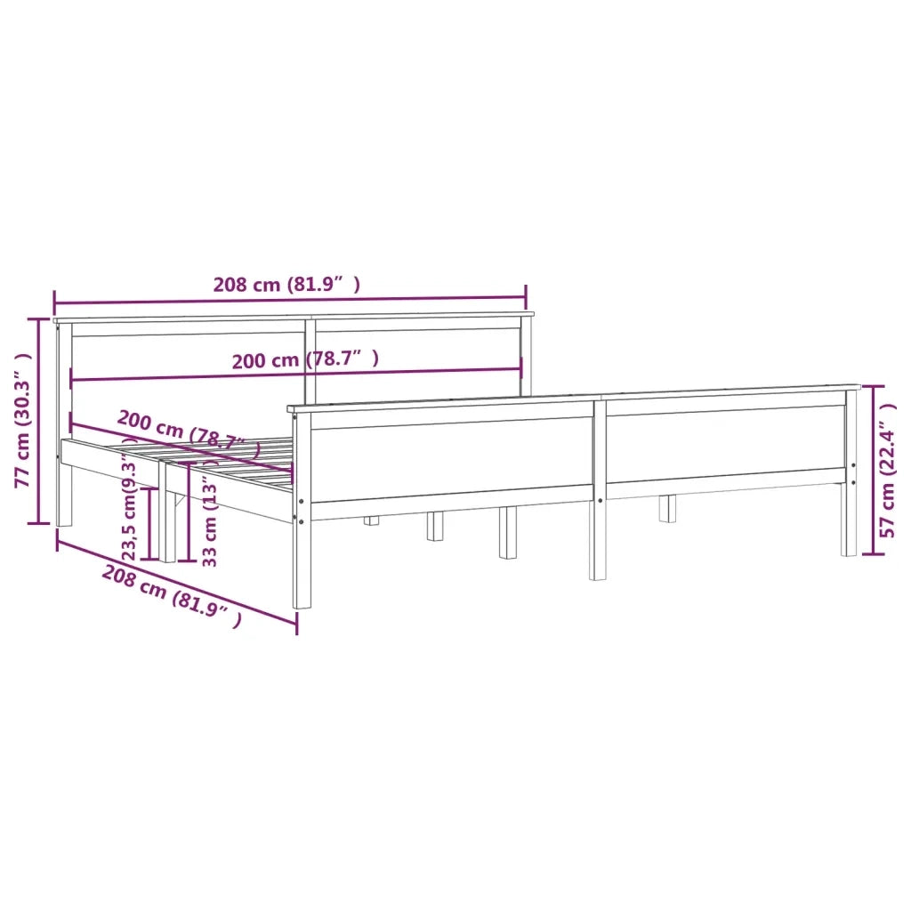 Giroletto senza Materasso Ambra in Legno di Pino 200x200 cm 322194