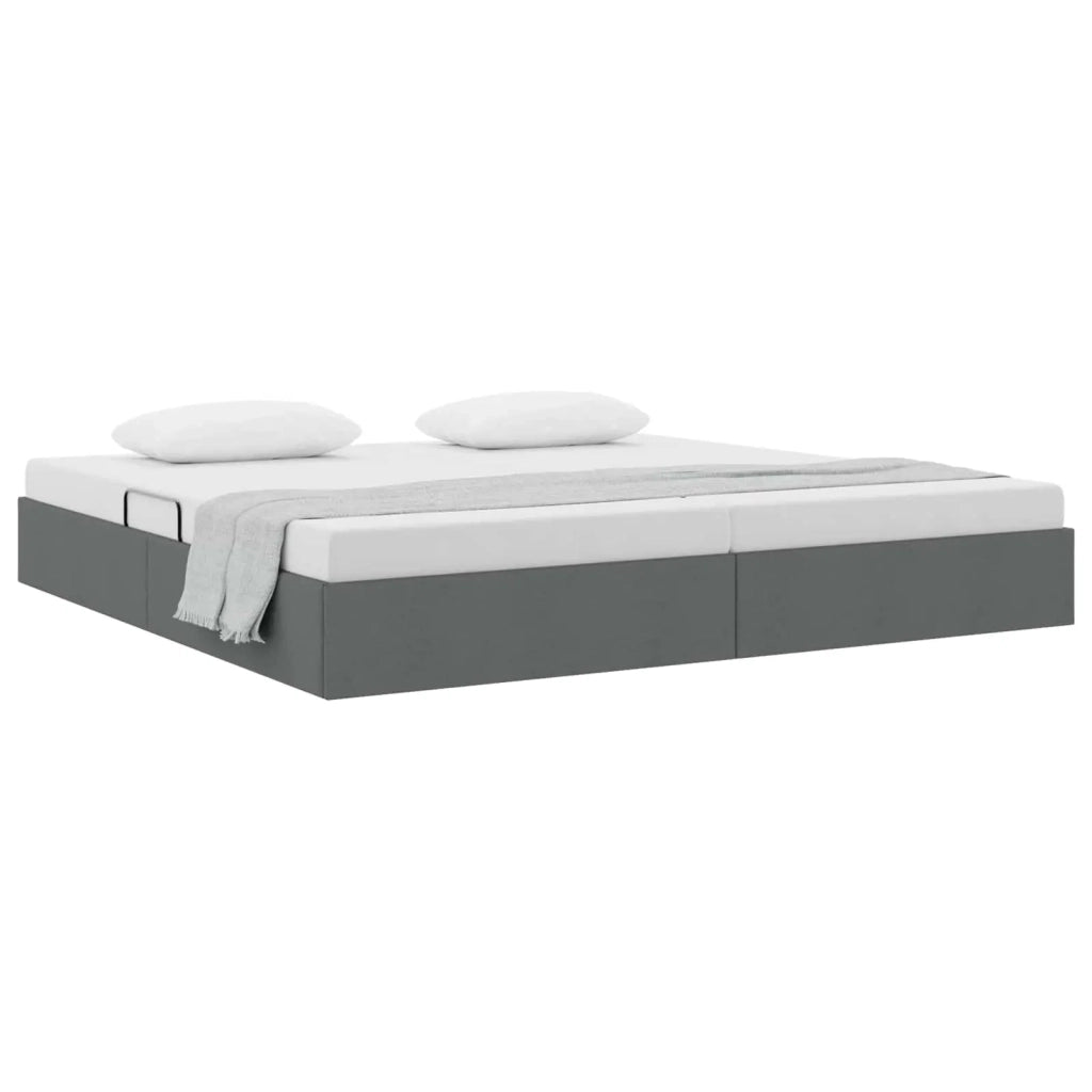 Letto ottomano Grigio scuro 200 x 200 cm Tessuto 3442845