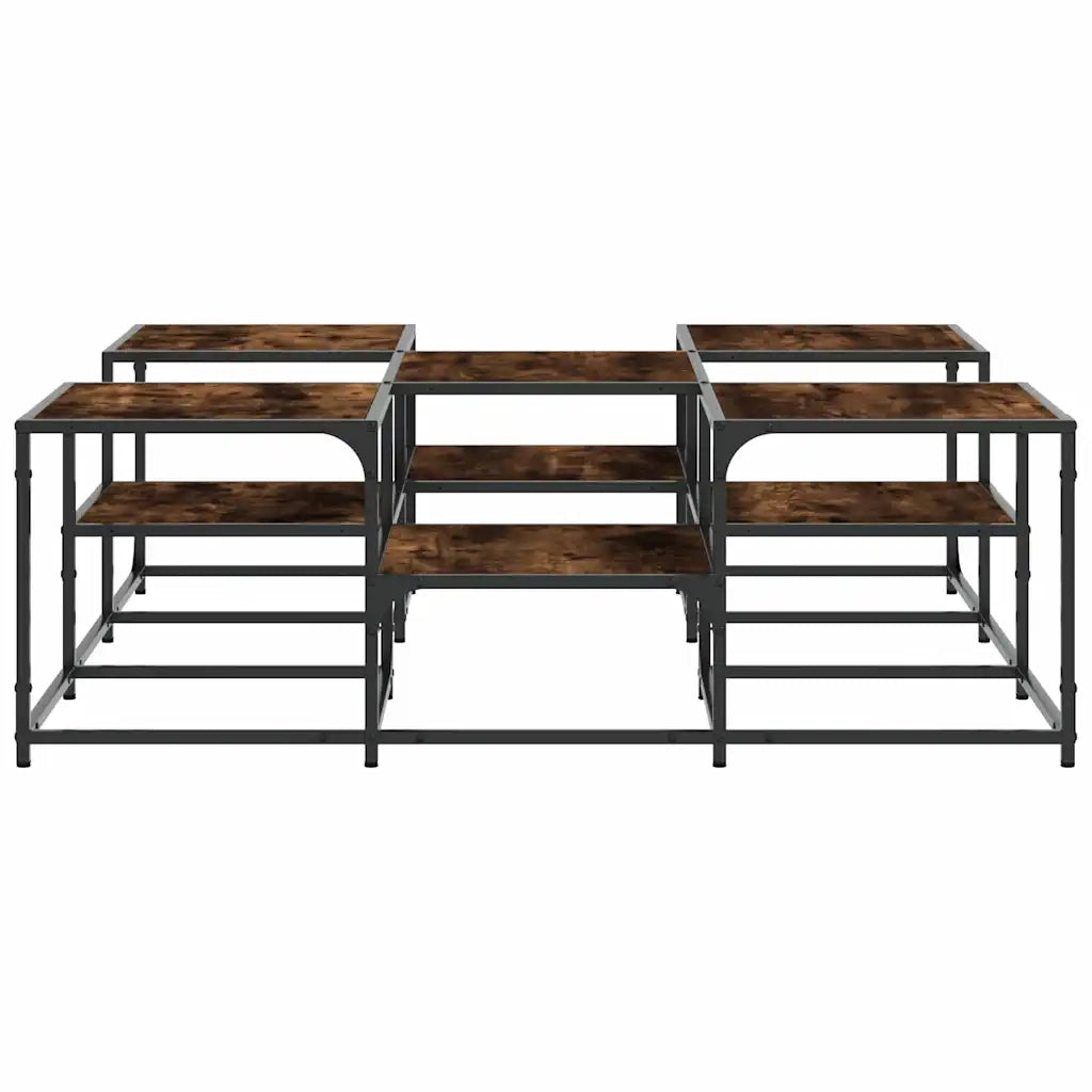 Tavolino salotto | Tavolino da caff¨¨ | Tavolino da Soggiorno Rovere Fumo 121x121x40 cm Legno Multistrato