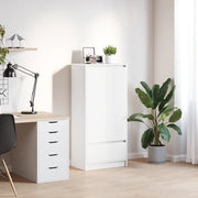 Armadio con Cassetto Bianco 55,5x34x119,5 cm Legno Multistrato 861643