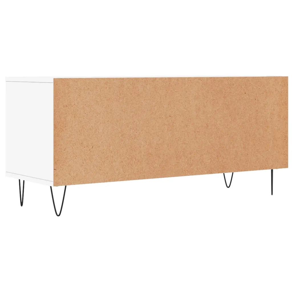 Mobile Porta TV-Credenza TV Bianco 100x34,5x44,5 cm in Legno Multistrato