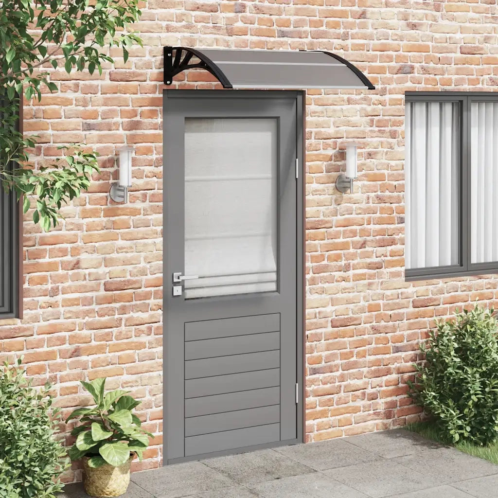 Pensilina per porta nera 100x75 cm in policarbonato CFW9124780