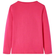 Maglietta da Bambina a Maniche Lunghe Fucsia 104 14150
