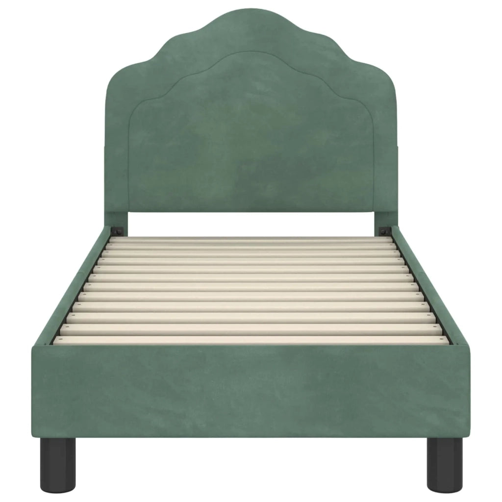 Struttura letto per bambini con testata Verde Mare 70 x 140 cm