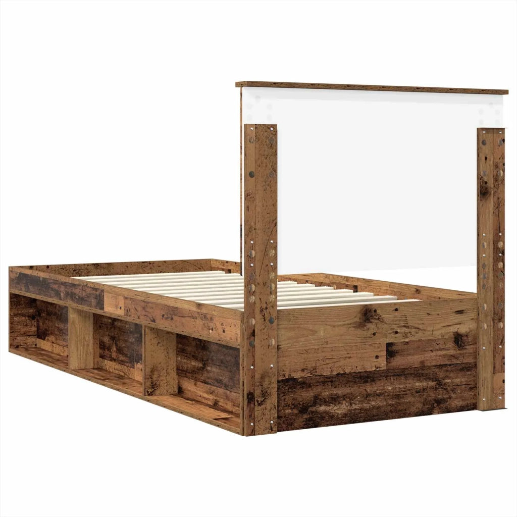 Struttura del letto Legno vecchio 75 x 190 cm Pino massello