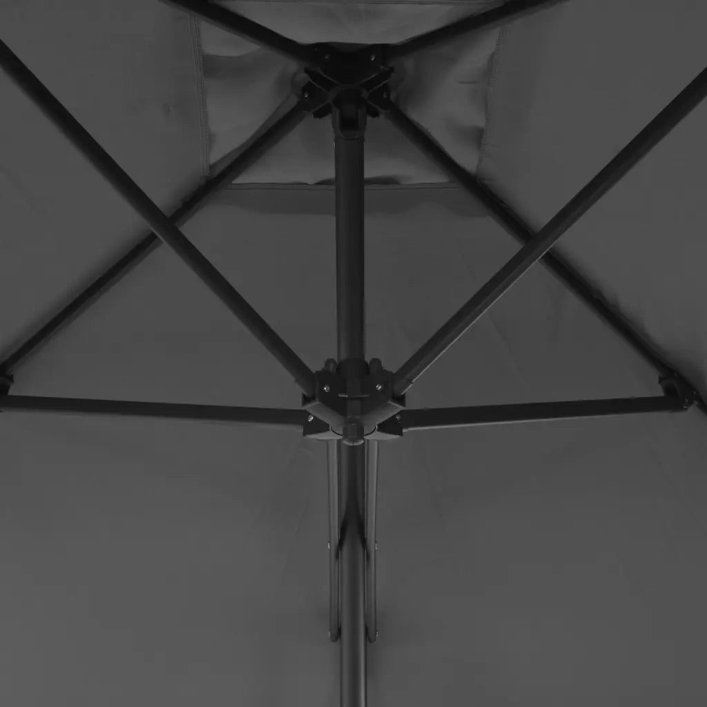 Ombrellone da Esterni con Palo in Acciaio 250x250cm Antracite 44883