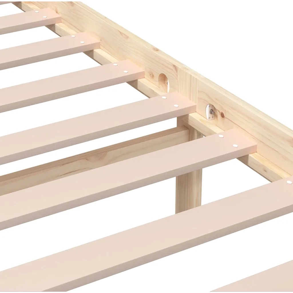 Giroletto-Struttura Letto in Legno Massello 140x200 cm 611905