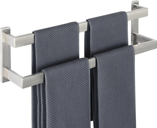 Maniglione per asciugamani per bagno Maniglione per asciugamani a doppia parete per bagno e cucina 60CM