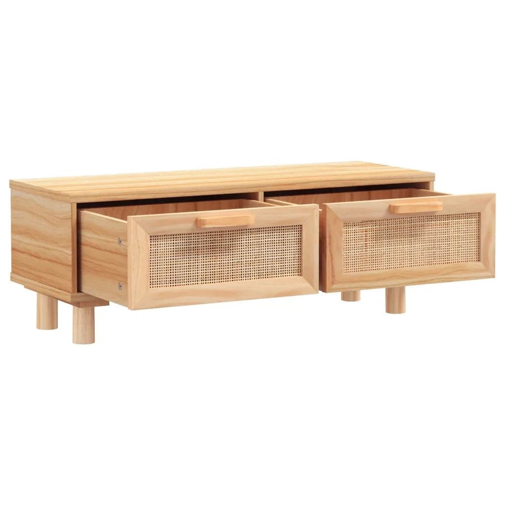 Tavolino Marrone 80x40x30 cm Legno Multistrato e Massello Pino 345623
