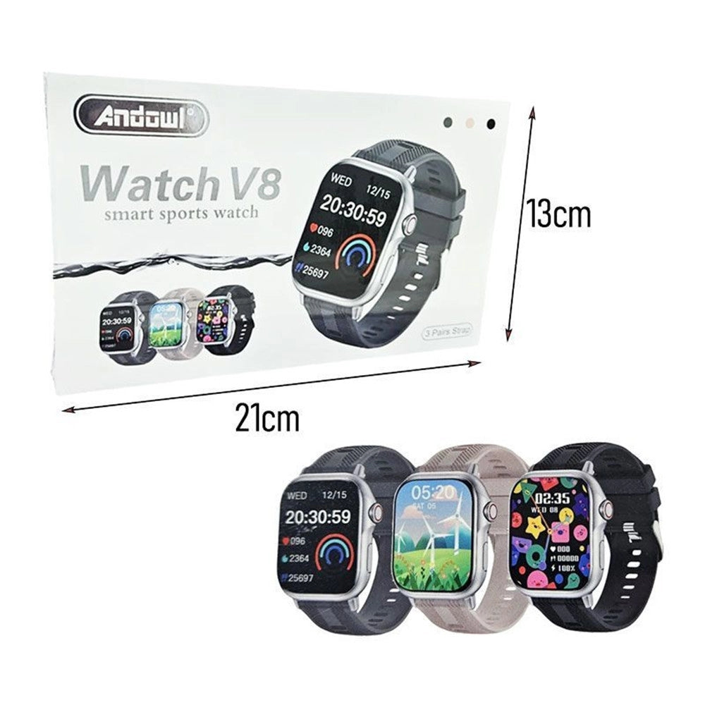 Trade Shop - Orologio Sportivo Intelligente Digitale Con Funzioni Fitness Sportive Bluetooth Watch V8 -
