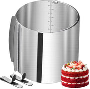 Anello di acciaio inossidabile flessibile - Altezza 20 cm - Larghezza adattabile 16-30 cm - Sicuro per l'alimentazione - Resistente al calore