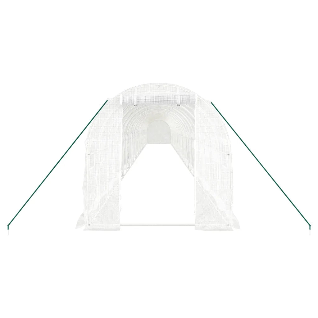 Serra con Telaio in Acciaio Bianco 48 m² 24x2x2 m 3188038