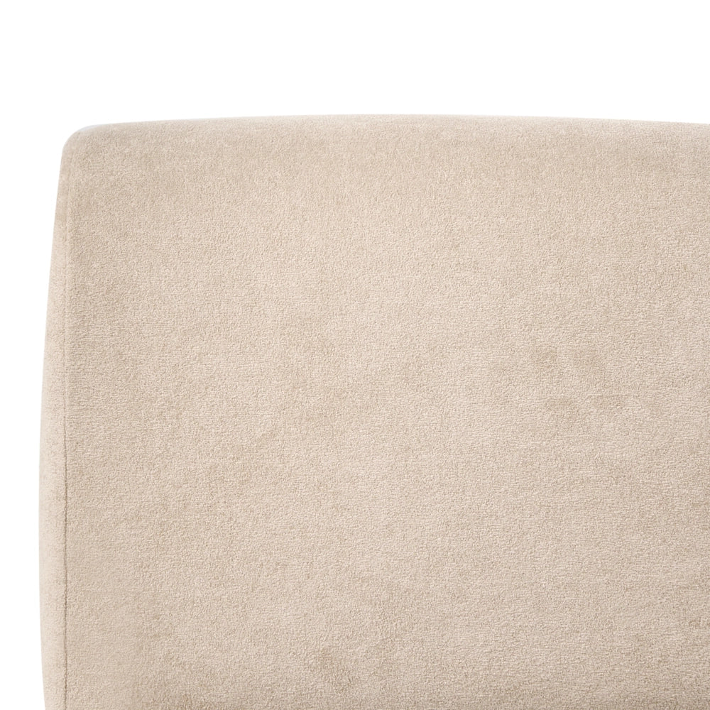 Letto minimalista in tessuto con testiera imbottita tortora 160 x 200 cm stile scandinavo