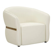 Poltrona Minsk in bianco con dettagli oro