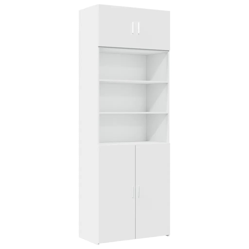 Mobile Portaoggetti Bianco 80x42,5x225 cm in Truciolato 3281343