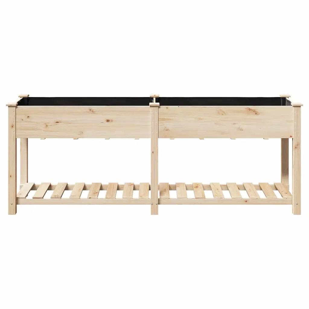 Fioriere | Cassetta per fiori | Vaso da giardino con lo scaffale Beige 203 x 53 x 76,5 cm