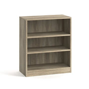 Libreria ampia design con 2 ripiani, colore rovere chiaro collezione TOLLY