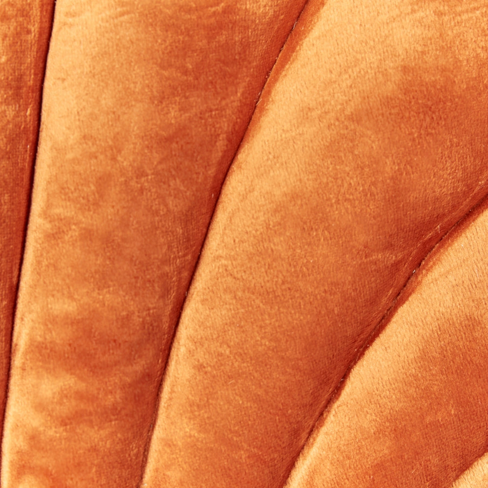Cuscino decorativo in velluto a forma di conchiglia arancione a tinta unita soggiorno camera da letto