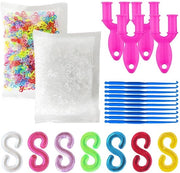 Set di Clip per Intrecciatura 600 pezzi multicolore - set di agganci per intrecciatura - clip per intrecciatura - connettori per ago - bracciali per DIY - sicuro in plastica - clip per intrecciatura