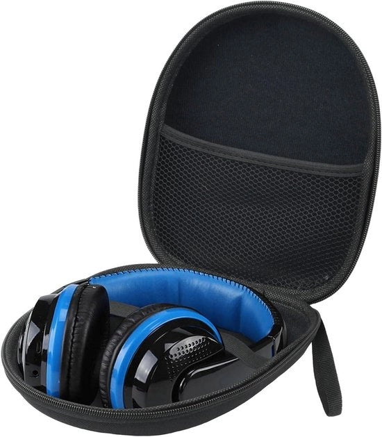 Casella di Protezione per Cuffie Over Ear/On Ear - Borsa di Ricarica per Cuffia - 22 x 19 x 6 cm - Nero