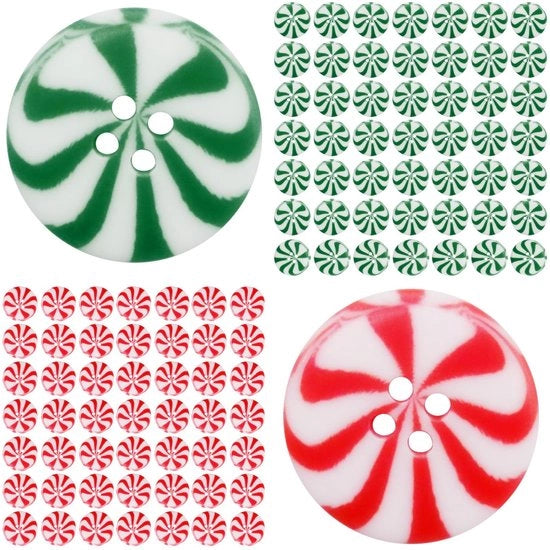 Decorazioni per Natale 100 pezzi - Decorative Spille per Cibo - Accessori decorativi rotondi - Materiali per la cera - Progetto di stile - Atmosfera vivace - Spille decorative