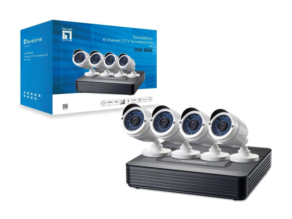 LevelOne DSK-8001 kit di videosorveglianza Cablato 8 canali