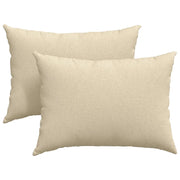 Cuscini da Divano 2 pz | Cuscini per sedie Crema 70 x 50 cm Tessuto