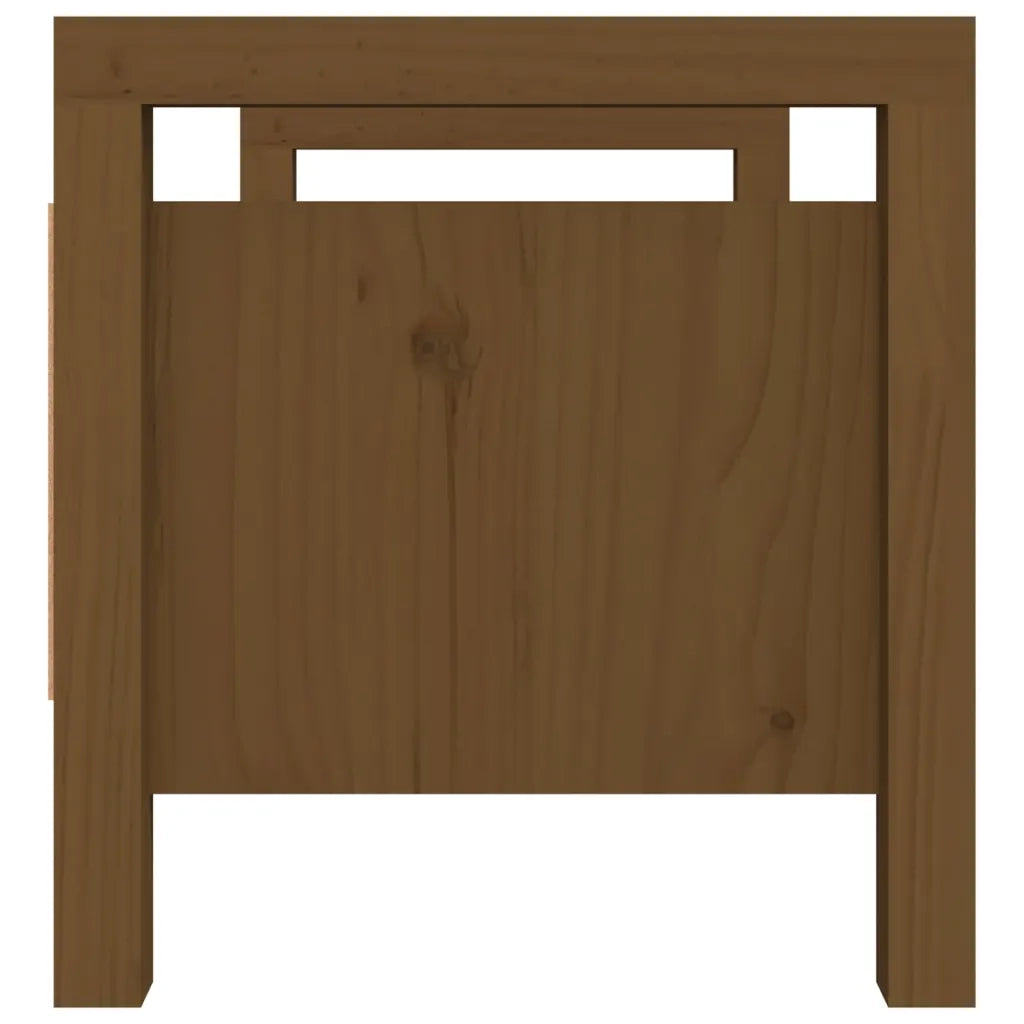Panca da Ingresso Ambra 80x40x43 cm in Legno Massello di Pino 821787