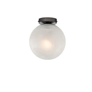 Olaf Plafoniera in ferro bronzato 1 luce con sfera dm.20  H.23 Ø20 BL294-PL1-NR