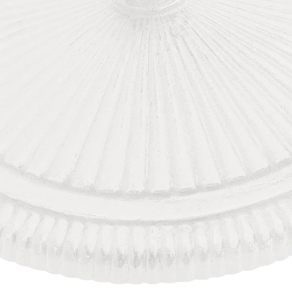 Base stabile per ombrellone da esterno con design floreale 45 x 45 x 30 cm in ghisa bianca 02_0046552
