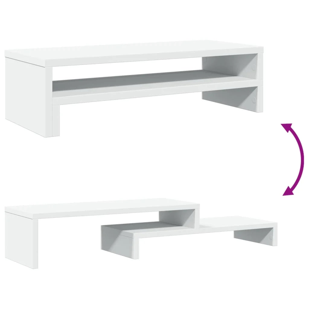 Supporto per monitor mobile da scrivania 54 x 22 x 15 cm legno ingegnerizzato bianco 02_0044888