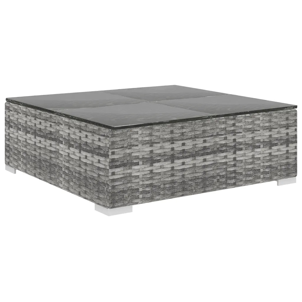 vidaXL Set Divani da Giardino 10 pz con Cuscini in Polyrattan Grigio