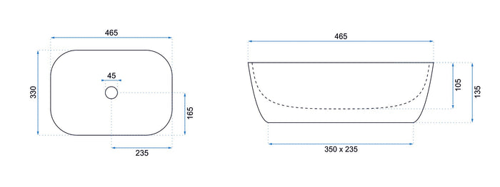 Lavabo Da Appoggio Rea Belinda White Black