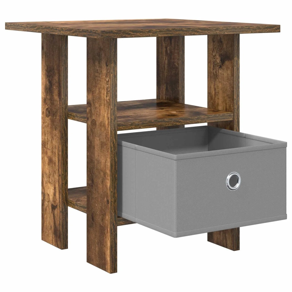 Set di 2 Comodini | Armadio da Notte | Mobiletto da notte Rovere fum¨¦ 41 x 40 x 45 cm Legno multistrato