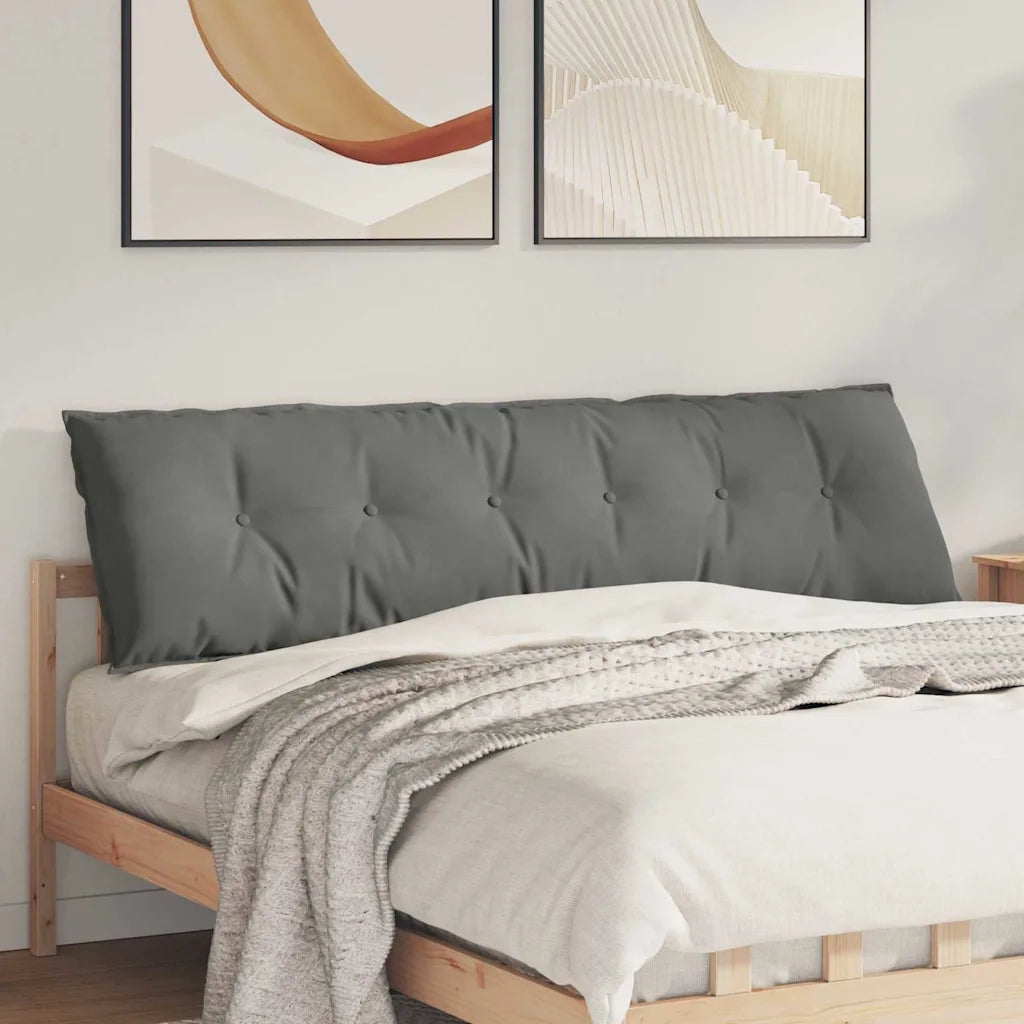 Cuscino per Schiena Grigio scuro 180 x 50 cm